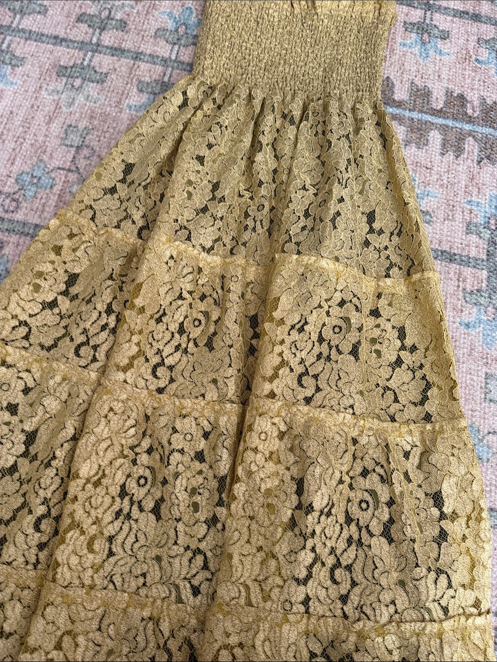 Hill House Collector’s Edition Gold Lace Ellie Nap Dress Size XS | NWOT - Picture 4 of 4